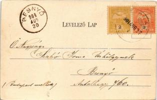 1904 Tusnádfürdő, Baile Tusnad; Etus szikla és híd. Brunner Lajos kiadása / rock and bridge