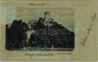 1898 (Vorläufer) Zboró, Zborov; Zborói várrom. Divald / Zborovsky hrad / castle ruins