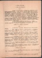 1943 A Pesti Izraelita Hitközség körzeteinek szabályzata, 8 stencilezett A4-es oldal