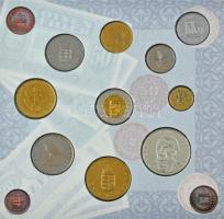 1997. 50f-200Ft (10xklf) "Magyarország pénzérméi" forgalmi sor dísztokban T:BU patina 
Ad...