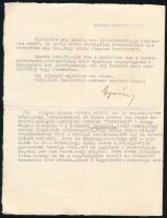 1940 Károlyi György levele bátyjához, Károlyi Gyulához, amelyben Magyar Kázmér tanfelügyelő, néprajz...