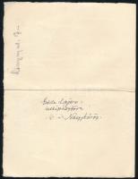 1940 Károlyi György levele bátyjához, Károlyi Gyulához, amelyben Magyar Kázmér tanfelügyelő, néprajz...