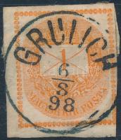 1881 Hírlapbélyeg GRULICH osztrák bélyegzéssel