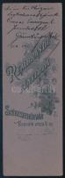 1910 Férfiportré, a hátoldalon dedikációval: "Az én kis húgaim legkedvesebbjének Caesar Emmynek...