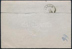3kr MP III lemezhibákkal levélen "KARLSTADT" - "AGRAM" (egyik hajtóka rövid) 3kr...