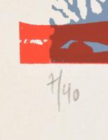 Hervé, Rodolf (1957-2000): Eiffel-torony. Szitanyomat, papír, jelzett, számozott (7/40). 30x20 cm. /...