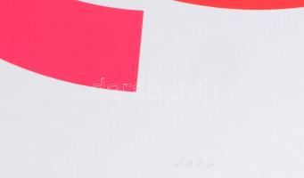 Milan Dobes (1929-): Rózsaszín kompozíció (cím nélkül), 2006. Szitanyomat, karton. Jelzett. Számozot...