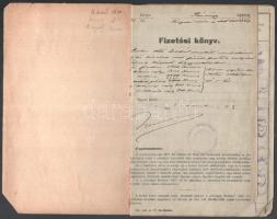 cca 1904-29 2 db fizetési könyv ugyanazon személy részére, egyik Arad, másik Bp
