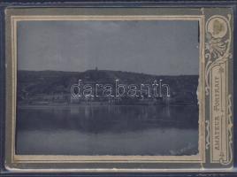 cca 1880 Orsova keményhátú fotó ( a széle a kép mellett törött) / Orsova vintage photo (the edge is broken 15x11 cm)