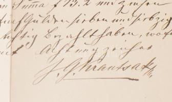 1872 Körmend, Sonnevend Gyula (Julius Sonnevend) körmendi patikus részére írt levél vagy okmány, fél...