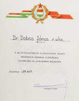 Dr. Dobos János rendőr ezredes, kriminalista, a Kék fény c. TV-műsor sztárjának iratai, fotók, oklev...