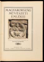Divald Kornél: Magyarország művészeti emlékei. Bp., 1927, Királyi Magyar Egyetemi Nyomda. Félvászon ...