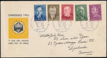 Hollandia 1954 Mi 636-640 FDC-n