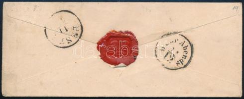 9kr HP III with plate variety, tightly cut, on cover "OROSHÁZA" - Wien 9kr HP III lemezhib...
