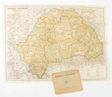 1941 Erdély térképe, tervezte és rajzolta: Kogutowicz Manó, az 1940-ben megállapított új határokkal. 1 : 900.000, Bp., Magyar Földrajzi Intézet Rt., eredeti borítékkal, hajtott, foltos, 61,5x49 cm