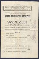 1917 A Bécsi Tonkünstler Orchester vigadóbeli koncertjének 8 oldalas programfüzete a világhírű tenor Heinrich Knote (1870-1953) és Balling Mihály operaházi karmester saját kezű aláírásával / Program book with autograpg signature of the tenor Heinrich Knote