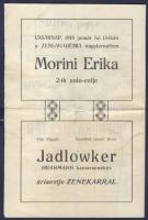 1917 A Bécsi Tonkünstler Orchester vigadóbeli koncertjének 8 oldalas programfüzete a világhírű tenor...