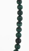 Malachit gyöngysor, d: 6-9 cm, h: 40 cm