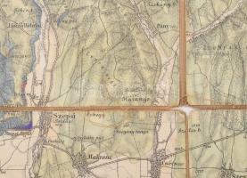 cca 1880-1900 Kassa és környékének térképe, 1 : 75.000, K. u. k. militär-geographisches Institut, sz...