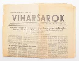 1956 Viharsarok, az MDP Csongrádmegyei Bizottságának lapja XII. évf. 73. sz., 1956. márc. 25., sérülésekkel, 6 p.