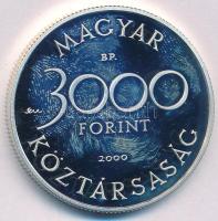 2000. 3000Ft Ag "Veszélyeztetett állatvilág - hód" kapszulában, dísztokban, tanúsítvánnyal...