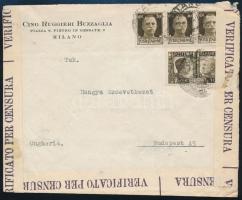 1941 Cenzúrázott levél Budapestre / Censored cover to Hungary MILANO