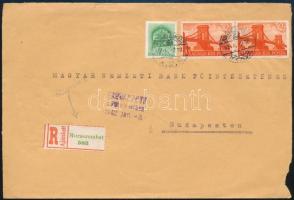 1942 Ajánlott levél Muraszombatról Budapestre