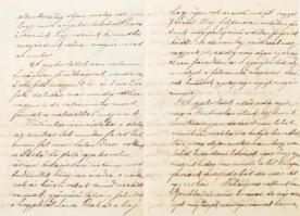 1888 Bruck/Ausztria, katona levele apjának, a kiképzés és laktanyai élet részleteivel, a kaszárnyák ...