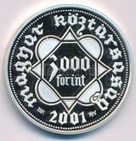 2001. 3000Ft Ag "Ezeréves a magyar pénzverés" T:PP Adamo EM170