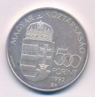 1992. 500Ft Ag "Telstar 1" T:PP ujjlenyomat, patina 
Adamo EM127