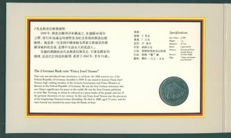 1990. Dekoratív érmés/bankjegyes C.M. (Karte Maximum) F.J.Strauss (bajor miniszterelnök) és Mao-Tse-...