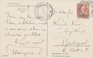 cca 1910 Kézdi-Kovács László festőművész, műkritikus autográf lírai sorai, családjának Konstantinápo...