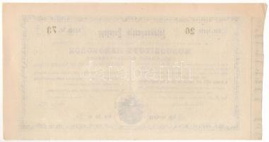 Hódmezővásárhely 1878. "Jótékonyczélú Sorsjegy - A Hold-Mező-Vásárhelyi Születésű avagy Illetős...