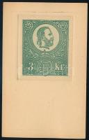 1921 Réznyomat 3kr sorszámozott Libellus emléklap (1.000 példány készült) használatlan