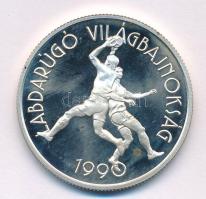 1989. 500Ft Ag "Labdarúgó Világbajnokság - két játékos" T:PP patina, ujjlenyomat, folt Adamo EM108