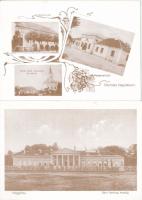 HEGYFALU - 5 db modern reprint képeslap (gyógyszertár, vendéglő, Lichtenstädter Albert üzlete, Avar ...