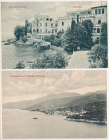 Abbazia, Opatija; - 2 db régi képeslap / 2 pre-1945 postcards