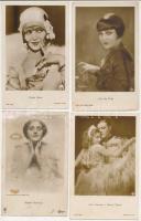 6 db RÉGI amerikai színésznős képeslap vegyes minőségben / 6 pre-1945 motive postcards in mixed quality: American actresses