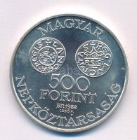 1988. 500Ft Ag "Szent István" T:BU kis patina 
Adamo EM102
