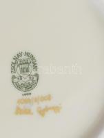 Zsolnay nőszirom mintás kaspó. Kézzel festett, hibátlan, d: 19 cm, m: 17 cm