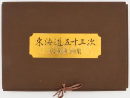 A Tokaidó (shinkansen) 53 állomása. Japán fametszet reprodukciók 55 t Kiadói aranyozott egészvászon ...