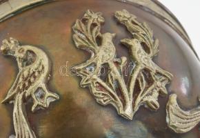 Antik kínai bowl. Réz, kopással, d: 12 cm, m: 7 cm