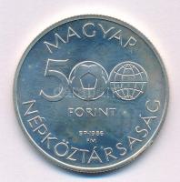 1986. 500Ft Ag "Labdarúgó Világbajnokság - Mexikó 1986 - Stadion" T:BU kis folt 
Adamo EM...