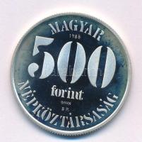 1988. 500Ft Ag "Labdarúgó Európa-Bajnokság" T:PP ujjlenyomat, kis patina 
Adamo EM104