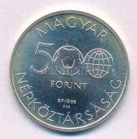 1986. 500Ft Ag "Labdarúgó Világbajnokság - Mexikó 1986" T:BU Adamo EM95