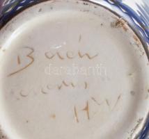 Baán Imre, Hódmezővásárhely: Kisváza. Jelzett, mázkopással, m: 10 cm