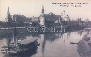 Moscow Kremlin with barge