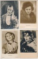 18 db RÉGI külföldi motívum képeslap vegyes minőségben: színészek, színésznők / 18 pre-1945 non-Hungarian motive postcards in mixed quality: actors and actresses