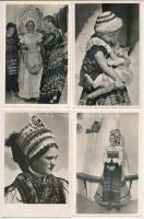 17 db RÉGI magyar népviseletes motívum képeslap / 17 pre-1945 Hungarian folklore postcards