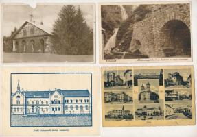 14 db RÉGI történelmi magyar város képeslap vegyes minőségben / 14 pre-1945 historical Hungarian town-view postcards in mixed quality